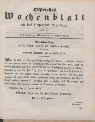 9. Januar-24. December 1856 = No. 1-27