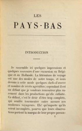 Les pays-bas : impressions de voyage et d'art