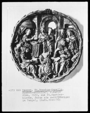 Rosenkranzrelief: Jesus als zwölfjähriger im Tempel