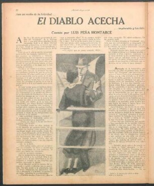 El diablo acecha : Cuento por Luis Peña Montarce