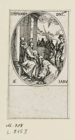 Januar - Epiphania, Blatt 2 der Folge "Les images de tous les saincts et saintes de l'année"
