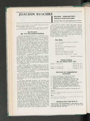 Rentenzahlung für den Monat März 1975