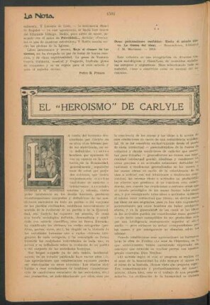 El "heroismi" de Carlyle