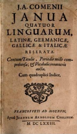 Ianua aurea quatuor linguarum