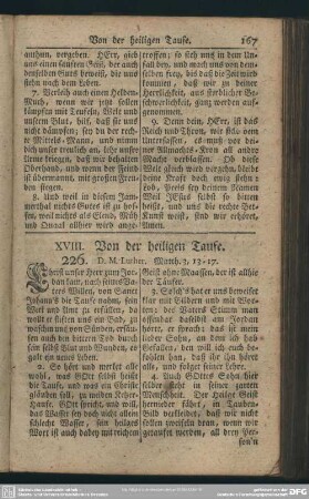 XVIII. Von der heilgen Taufe
