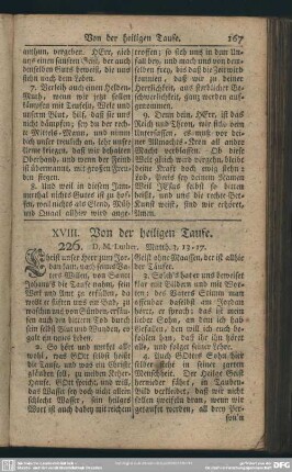 XVIII. Von der heilgen Taufe