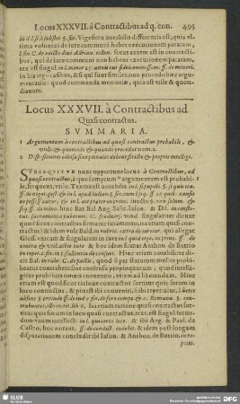 Locus XXXVII. à Contractibus ad Quasi contractus