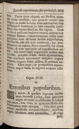 Caput XVII. de Erroribus popularibus