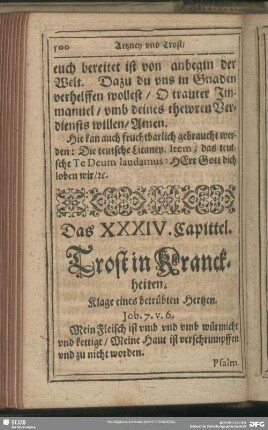 Das XXXIV. Capittel. Trost in Kranckheiten