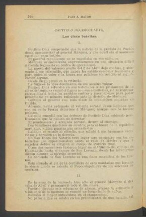 Capítulo décimocuarto. - Las cinco batallas.