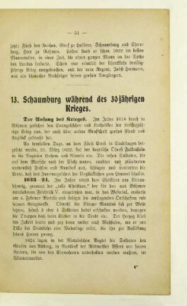 13. Schaumburg während des 30jährigen Krieges