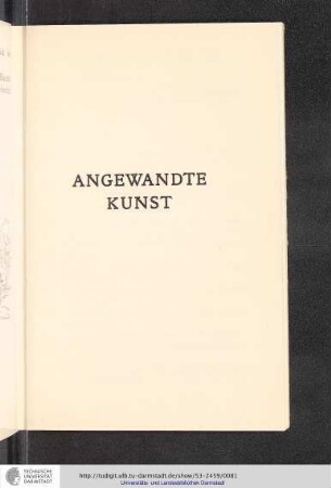 Angewandte Kunst