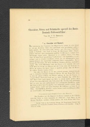 Charakter, Sitten und Gebräuche speciell der Bantu Deutsch-Südwestafrikas.