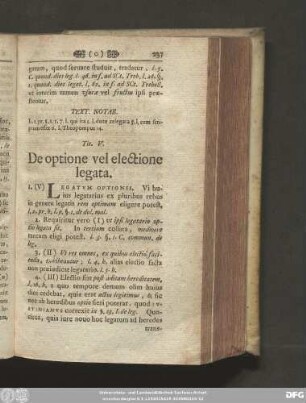 Tit. V. De optione vel electione legata.