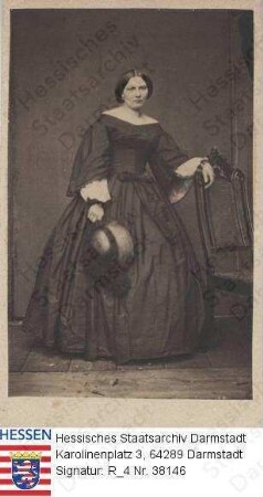 Rueding, Elise v. geb. v. Tiedemann (1836-1913) / Porträt, in Raum stehend, Ganzfigur
