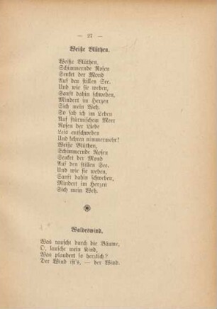 Weiße Blüthen