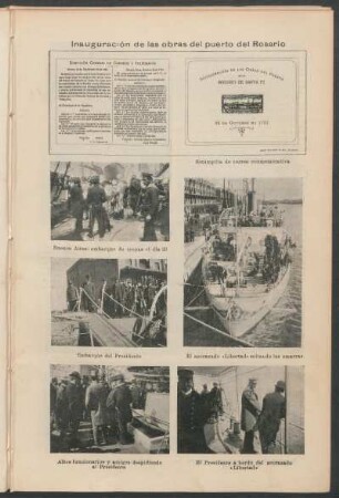 Inauguración de las obras del puerto del Rosario