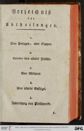 Verzeichniß