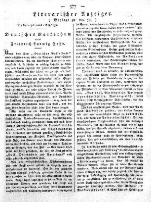 Literarischer Anzeiger. Beylage zu No. 79
