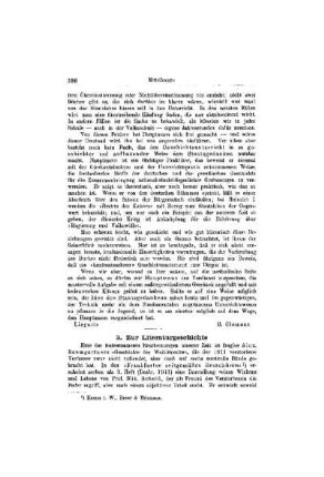 Zur Literaturgeschichte