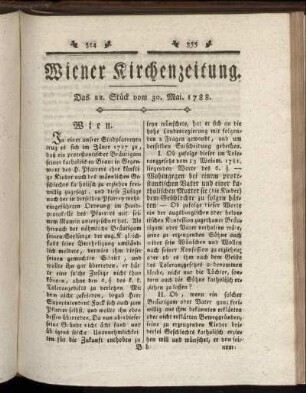 Das 22. Stück vom 30. Mai. 1788.