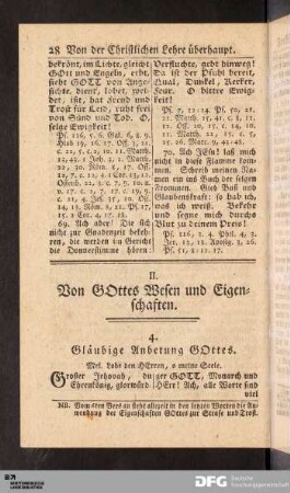 II. Von GOttes Wesen und Eigenschaften.