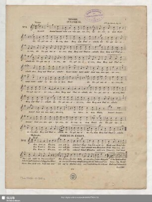 No. 2 Freude in Ehren: Ein Lied in Ehren