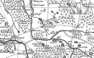 Schwepnitz-Cosel. Oberlausitzkarte, Schenk, 1759