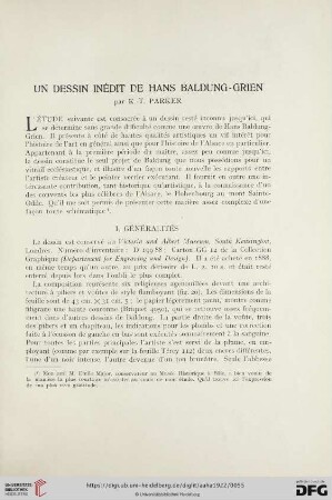 1: Un dessin inédit de Hans Baldung-Grien