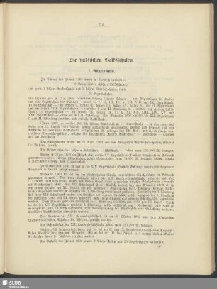 Die städtischen Volksschulen