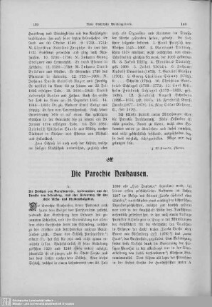 Die Parochie Neuhausen
