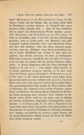 Ueber die rechtliche Natur des römischen Fiskus
