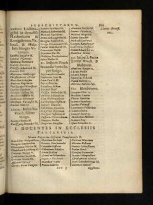 884-889, Docentes In Ecclesiis Prutenicis; ...