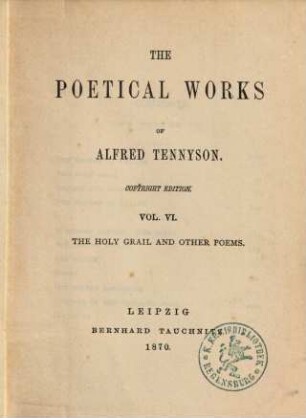 The poetical works of Alfred Tennyson, 6