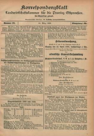 Nummer 12. 18. März 1908.