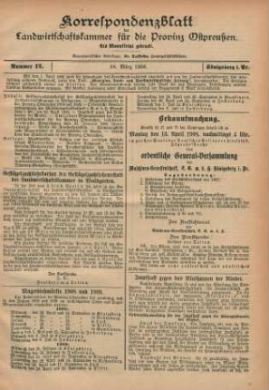 Nummer 12. 18. März 1908.