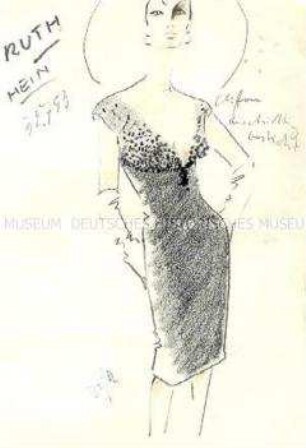 Modezeichnung: Damenkleid Modell "Josa" (Entwurf)