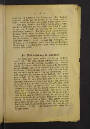 Die Volkserhebung in Franken.