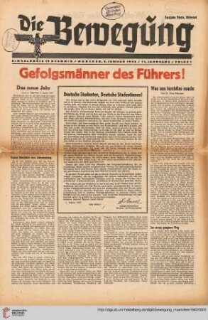 Nr. 1 (9. Januar 1943)