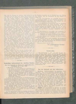 Katholischer Lehrerverband des deutschen Reiches : aus dem Protokoll der Sitzung des geschäftsführenden Ausschusses am 2. Jan. 1909