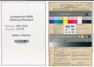 Entnazifizierung Friedrich Bohle , geb. 03.11.1910 (Buchhalter)