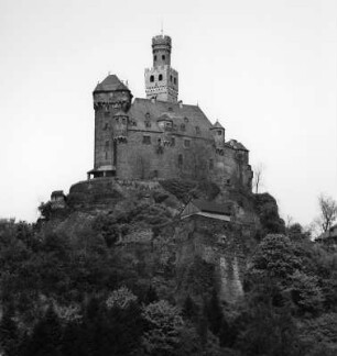 Braubach. Marksburg (Ersterwähnung 1231). Talseite