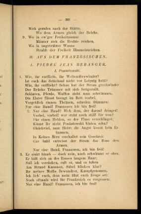301-307, B) Aus dem Französischen