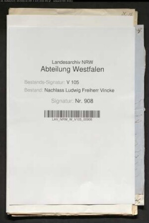 Errichtung von Denkmälern für den Oberpräsidenten Ludwig Vincke