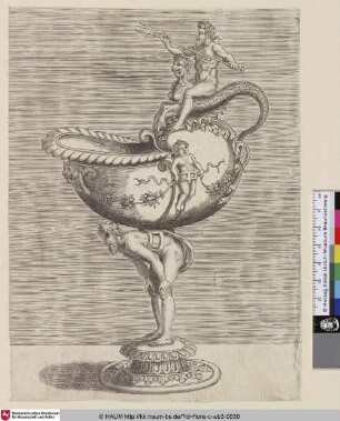 [Nautiluspokal; Can formed from shell, Nautilus Cup]