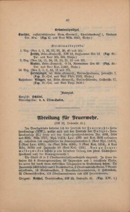 Abteilung für Feuerwehr