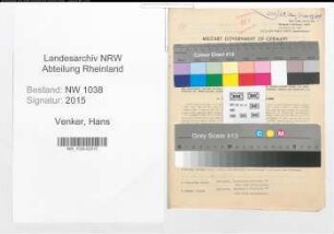 Entnazifizierung Hans Venker , geb. 02.07.1905 (Schneider)