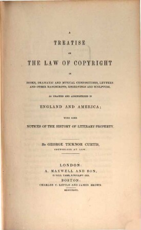 A treatise on the law of copyright