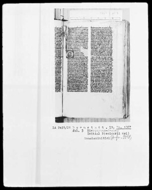 Biblia sacra mit Missale — Initiale D(esiderii mei), Folio 3recto