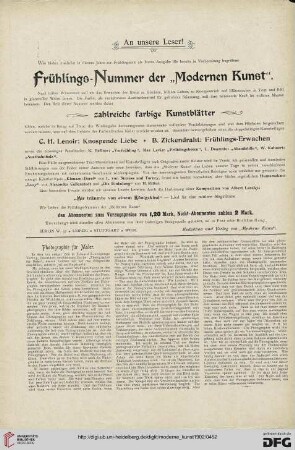 An unsere Leser